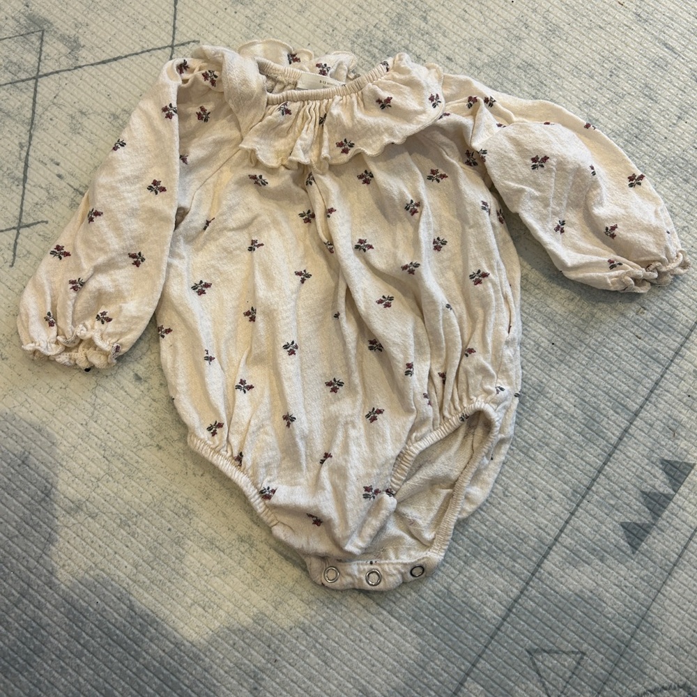 Zara Cream Floral Kids Bodysuit